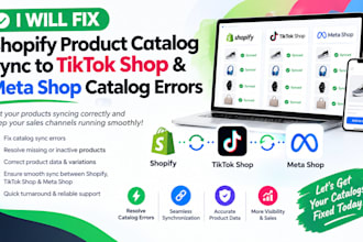 fix shopify product catalog sync to tiktok shop and meta shop catalog errors
