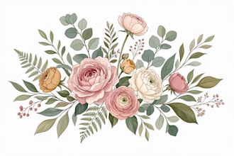 design detailed plant illustrations with a natural style