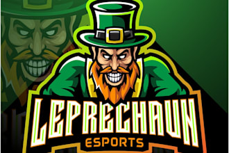 design creative luxury leprechaun logo