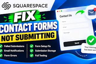 fix squarespace contact forms, failed submissions and email notification errors