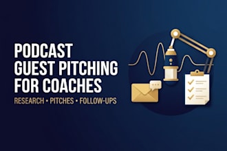 research podcasts and pitch you as a guest for coaches