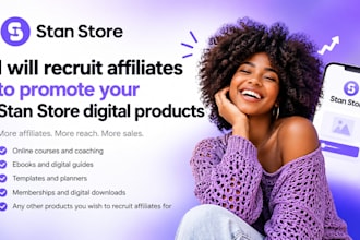 recruit affiliates to promote your stan store digital products