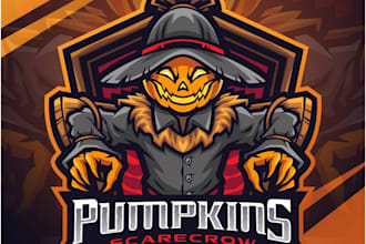 design a modern amazing pumpkin logo