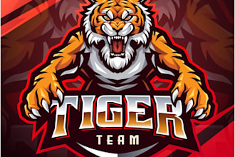 create modern unique tiger logo