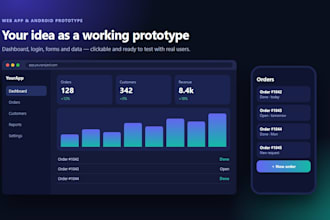build a working prototype of your android app or web app
