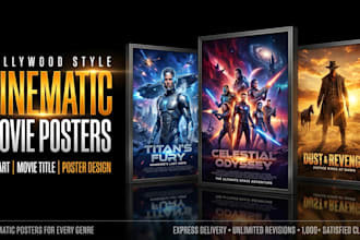 design a cinematic movie poster and film key art