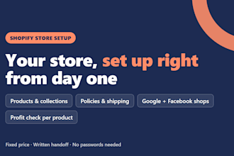 set up your shopify store and connect google and facebook shops