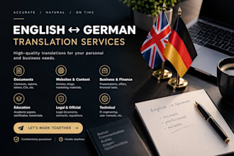 translate and proofread english to german