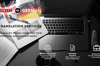 translate and proofread english to german