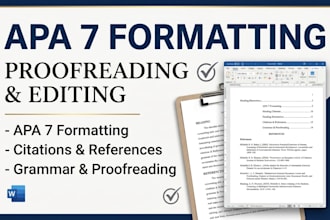 format, proofread, and edit your document in apa 7th edition
