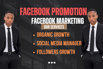 be your facebook marketing  promotion organic followers growth social media