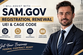 get your business registered on samgov, get cage code, uei, samgov renewal