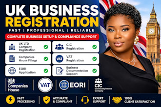 register UK ltd company, cic registration, company registration, vat, eori, cic