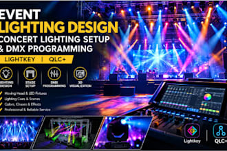 event lighting design concert lighting setup and dmx programming lightkey qlc