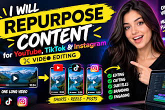 repurpose content repurposing for youtube tiktok and instagram video editing