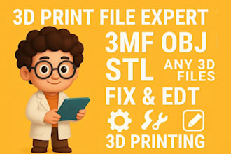 3d scan cleanup, stl file repair, mesh repair, stl to 3mf, model for 3d printing