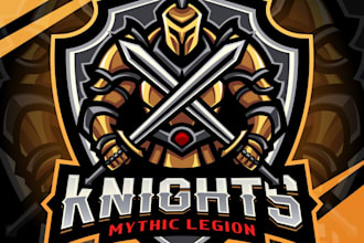 design creative beautiful knight logo