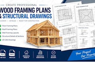 create professional wood framing plans and structural drawings