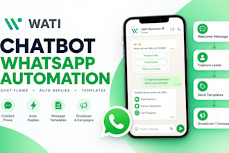 setup wati whatsapp chatbot, wati automation flows
