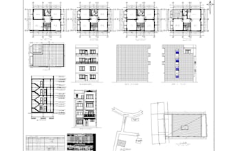 architecture floor plan ,elevation, section