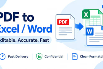 convert PDF or image to editable excel or word