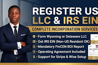 do US llc formation, get irs ein tax id and boi report