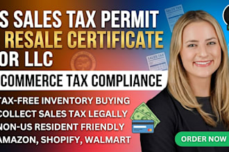 apply for US sales tax permit and exemption resale certificate for llc state tax