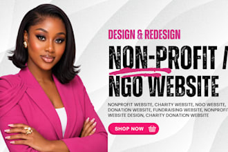 design a nonprofit charity donation nonprofit website on wix website