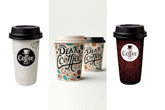 design coffee cup, ice cream, paper cup and packaging