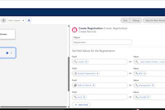 build salesforce screen flows for forms and record creation