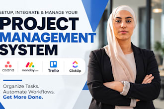 setup integrate and manage your asana monday  trello clickup project management