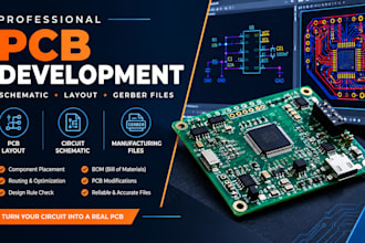 design professional pcb layouts, schematics and gerber files