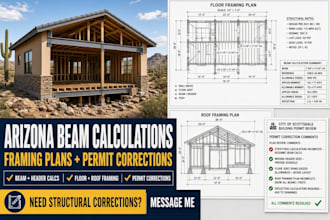 arizona beam calculations framing plans permit corrections