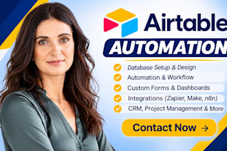 set up airtable database airtable automation make com ai automation softr webapp