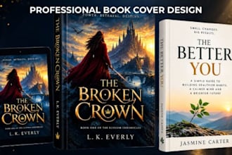 design a modern book cover, ebook cover and KDP cover for amazon
