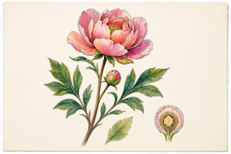 illustrate unique botanical art inspired by nature