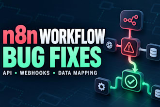 fix n8n workflow bugs and API or webhook errors