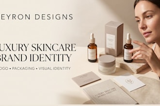 create a luxury skincare brand identity and visual identity