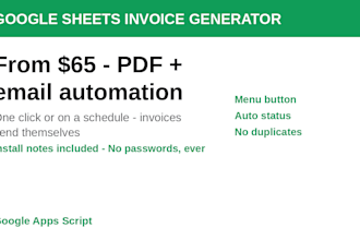 build a google sheets invoice generator that emails PDF invoices