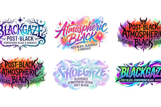 draw post black atmospheric black shoegaze lettering