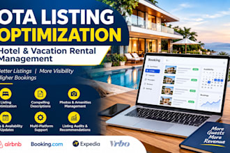develop and optimize ota hotel listings and vacation rental management