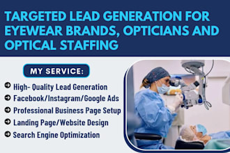 generate high quality leads for eyewear brands, opticians, and optical staffing
