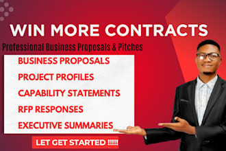 write professional business proposals and project profiles