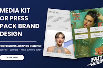 design a professional media kit and speaker one sheet