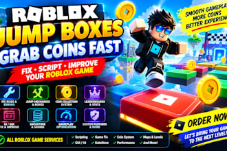 fix roblox jump box game, script coin collection and gameplay mechanics