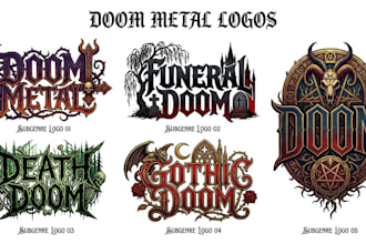do symphonic black melodic black gothic metal dark logo