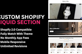 create custom shopify section with liquid code