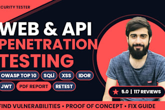 perform manual web app and api penetration testing, owasp top 10 pentest