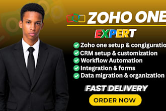 build zoho one website integrate zoho one crm automation zoho one app developer