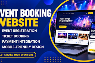 build event booking website event ticket website booking website